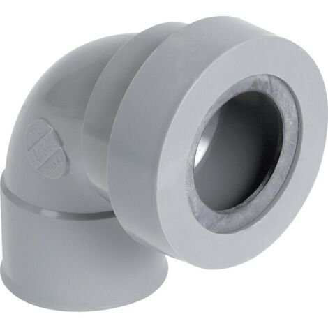 Adaptateur PVC gris coudé 87 degrés30 - Diamètre 40 mm - Double emboîture - Nicoll (1/6)