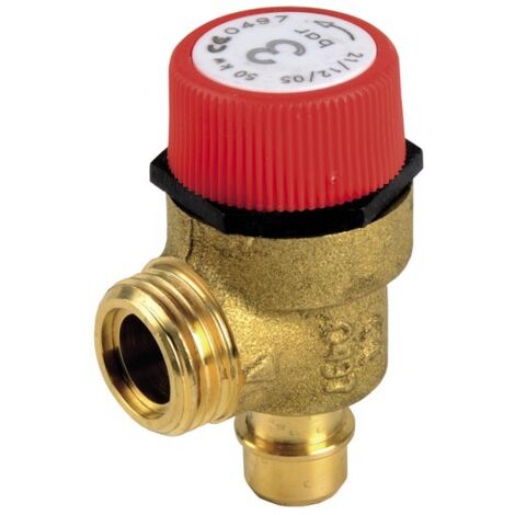 Soupape de sécurité 3 bar – Pression max 3 bar – Filetage sortie 1/2" – Compatible chaudières Chaffoteaux et Ariston
