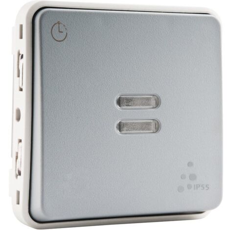 Legrand Plexo Interrupteur temporisé lumineux gris