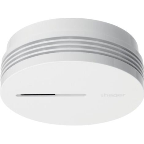 Hager – Détecteur de fumée TG600AL – Autonome 10 ans – Alarme 85 dB pour 50 m² – Montage en saillie avec vis fournies