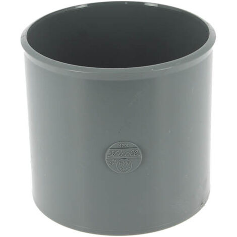Nicoll – Manchon PVC femelle-femelle Ø125 – Raccord d'évacuation M2X – Longueur 61mm – Application intérieure – Collage pour assemblage fiable
