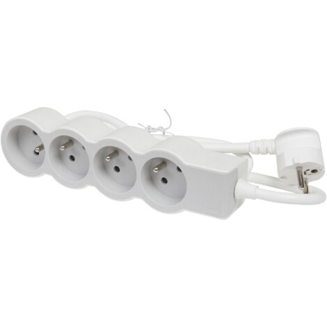 Rallonge multiprise standard 4x2P+T, câble de 3 mètres (1/5)