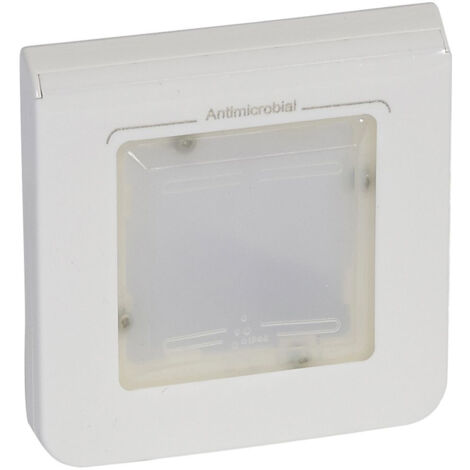Plaque Mosaic 2 modules avec membrane étanche IP44 blanc antimicrobien LEGRAND 078880