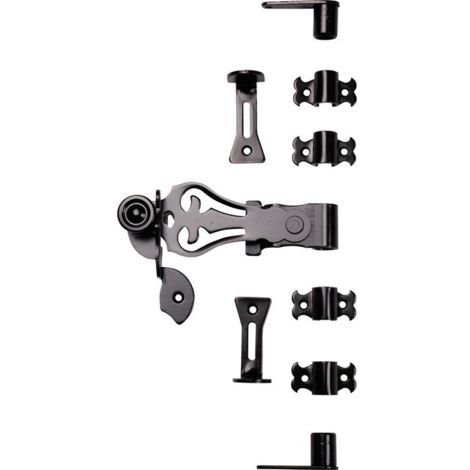Torbel – Sac d'accessoires espagnolette crochets droits – Finition noir cataphorèse – Dimensions 125 x 50 x 163 mm – Installation rapide par vis pointeau - 07PNB3B14