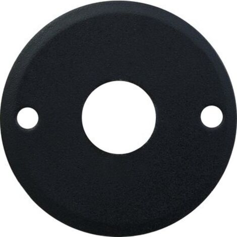 Brionne – Rosace pour porte ronde noire D.43mm – Acier haute qualité – Fixation à vis – Installation facile avec vis fournies - 1050710NR