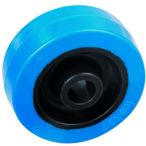 Roue en caoutchouc bleue D12 D100 (1/2)