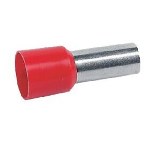 Legrand – Embout isolé électrique 10 mm² – Cuivre électrolytique étamé – Lot de 100 – Fixation pour raccords – Conforme norme NF C 63-023