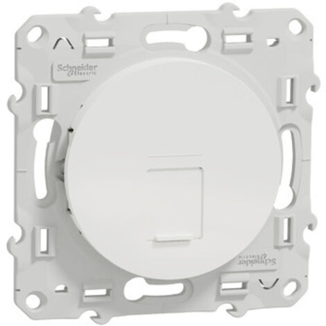 Prise RJ45 Odace - cat. 6 UTP - blanc RAL 9003 brillant - Schneider Electric - S520475