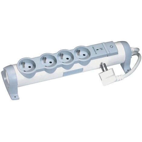 Legrand – Rallonge multiprise 6 prises 2P+T 16A avec parafoudre – Protection contre surtensions – Pour usage intensif en milieu professionnel