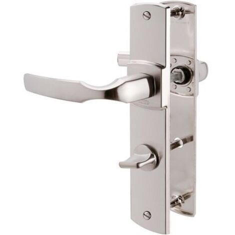 Ensemble de porte sur plaque Artis BEZAULT Entraxe 165mm - Inox brossé - Bec de cane WC - 865254