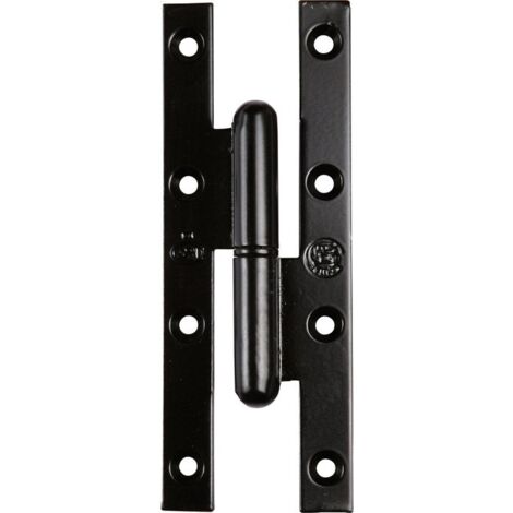 Paumelle renforcée roulée droite 140 x 55 mm – Pour volets – Charge maximale par paumelle – Épaisseur 3 mm – Largeur 15 mm – Clemenson