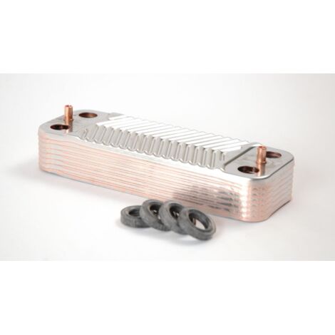 Diff – Échangeur thermique 14 plaques – Compatible chaudières Chaffoteaux – Remplacement d'origine – Transfert thermique efficace (1/2)