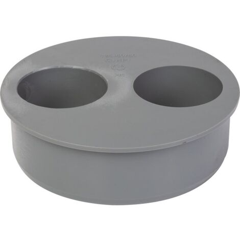Girpi – Raccord d'évacuation PVC tampon de réduction 125-50-50 mm – Double emboîture pour installation facile – Fixation à coller