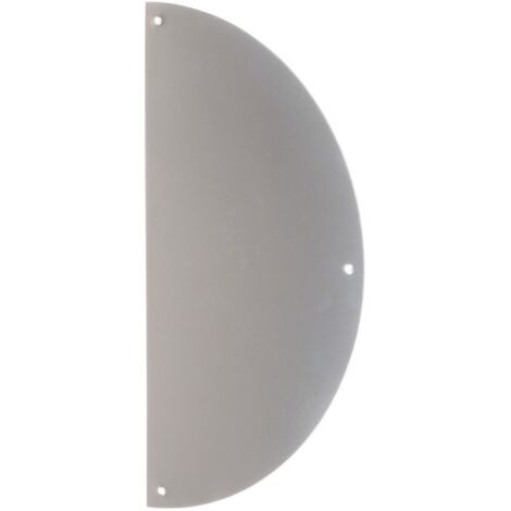 Duval – Plaque de propreté inox demi-lune 300 x 150 mm – Percée pour fixation – Pour chantiers humides et espaces confinés