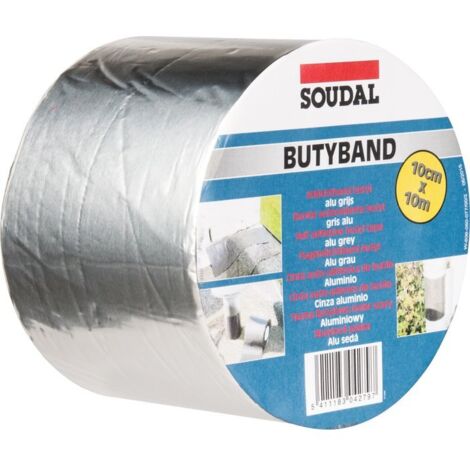 Soudal – Rouleau d'étanchéité 150 mm – 10 m – Mastic butyl adhésif – Résistance UV et température -30°C à +80°C (1/2)