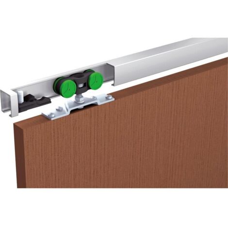 Mantion – Garniture de porte coulissante avec rail 165 MA40A – Pour bois dur – Solution esthétique et fonctionnelle – Installation facile