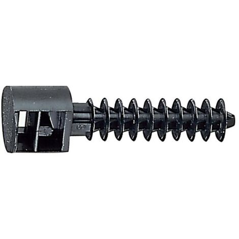 embases noires ‚a cheville colson√ü, diametre 10mm, ecartement mural 13,5mm, pour colllers largeur 9mm boite de 100 pleces