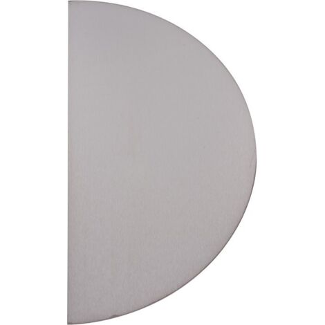 Duval – Plaque de propreté inox demi-lune 300 x 150 mm – Adhésive – Finition poli – Installation facile sans perçage