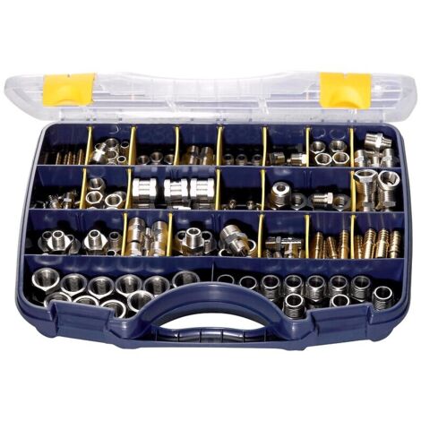 Prevost – Mallette 105 pièces raccords air comprimé – 30 jonctions, 30 mamelons, 25 réductions, 20 manchons – Pression 0 à 15 bars
