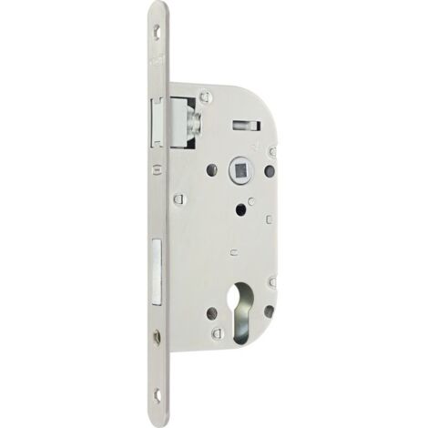 Metalux – Serrure à pêne ½ tour magnétique – Entraxe 70 mm – Axe 40 mm – Inox et polymère – Ouverture réversible pour portes en bois (1/6)