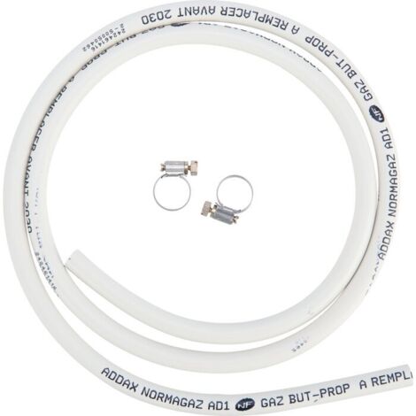 Tuyau flexible gaz butane propane 1,5 m – Diamètre 6 x 12 mm – Norme NF – Pression nominale 36-110 pour appareils ménagers – Eurogaz