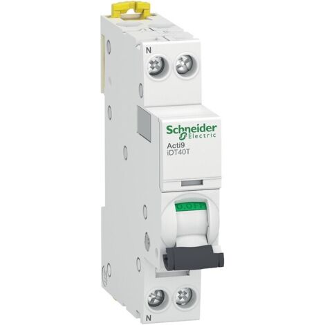 Schneider Electric – Disjoncteur unipolaire 40A courbe C – Capacité de coupure 6kA – Montage rail DIN – A9P22640