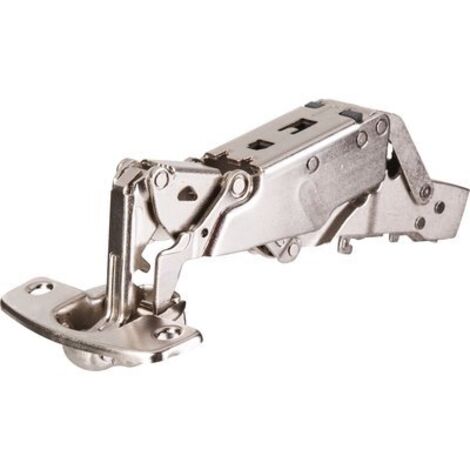 Hettich – Charnière invisible à enfoncer 110° – Acier nickelé – Épaisseur de porte 15-24 mm – Amortisseur intégré – Entraxe 52 mm
