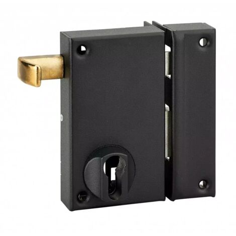 Thirard – Serrure multipoint en applique à tirage pour porte d'entrée – Axe 45mm – Coffre 75x130mm – Gâche en acier cambré – Pêne zingué