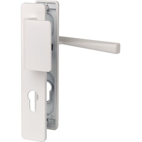 Poignée de porte palière - Kaza- Vachette - Blanc alba - Clé I - 195 mm
