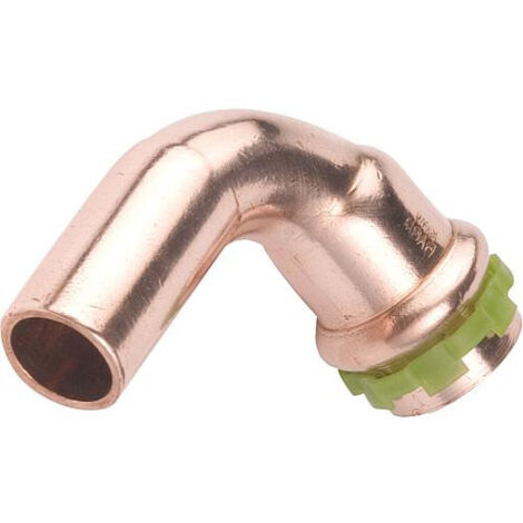 Raccord cuivre coudé 90 degrés à sertir - Mâle / femelle - Diamètre 15 mm - Aalberts Integrated Piping Systems (1/4)