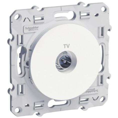 Prise TV/FM/SAT Odace à vis blanche (1/5)