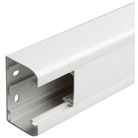 Legrand – Goulotte Mosaic 50 x 80 mm à clippage direct – Longueur 2 m – PVC blanc – IP40 pour gestion discrète des câbles électriques