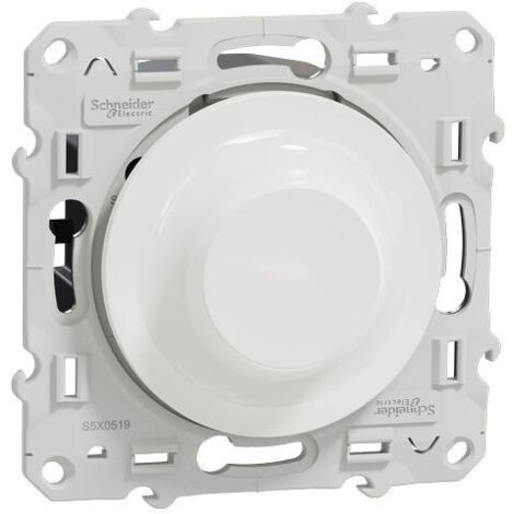Schneider Electric – Variateur de lumière blanc 2 fils – Compatible avec ampoules LED et halogènes – Installation facile en neuf ou rénovation – IP20