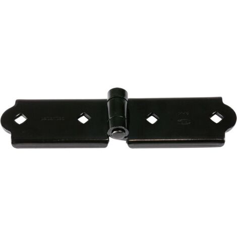 Torbel – Charnière penture noire 40 mm – Longueur totale 170 mm – Pour bois dur – Finition résistante à l'humidité