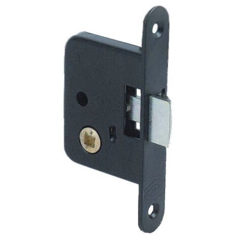 JPM – Serrure monopoint encastrée noire gauche – Entraxe 40mm – Pêne demi-tour renforcé – Pour petits coffres – 255000012X