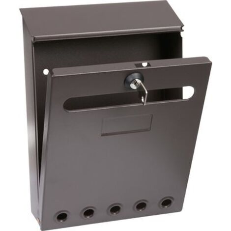 Decayeux – Boîte aux lettres missive marron 250x180x60 mm – Tôle d'acier électrozinguée laquée – Résistante aux intempéries