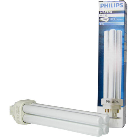 Philips – Ampoule G24q-3 MASTER PL-C 26W 1800lm – Lumière blanche neutre 4000K – Efficace pour bureaux et espaces commerciaux (1/4)