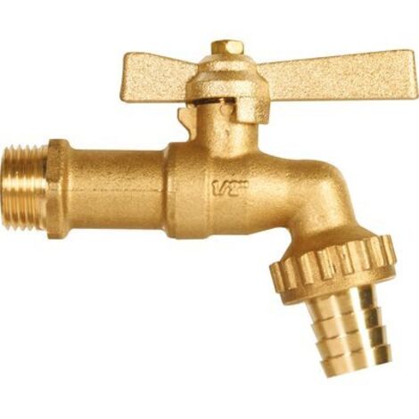 Sferaco – Robinet de puisage laiton 3/4' fileté – Corps en laiton brossé – Presse étoupe en PTFE – 681045