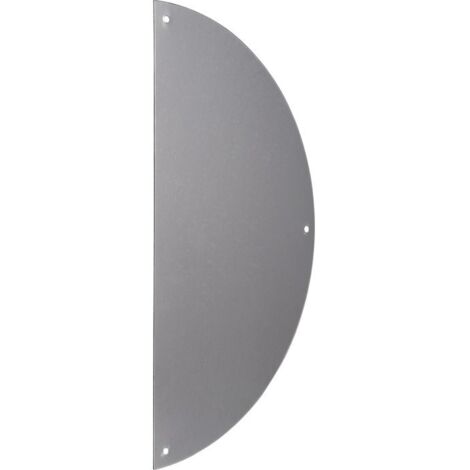 Duval – Plaque 1/2 lune en aluminium argenté – Longueur 300 mm – Largeur 150 mm – Percée fraisée pour finition élégante