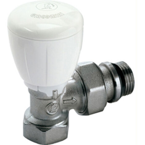 Giacomini – Robinet équerre thermostatisable 20x27 – Finition chromée – Pression max 16 bar – Température 5 à 110 °C – R421X034 (1/7)