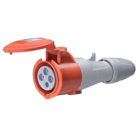 Prise mobile P17 IP44 16A 200/250V 3P+T en plastique (1/7)