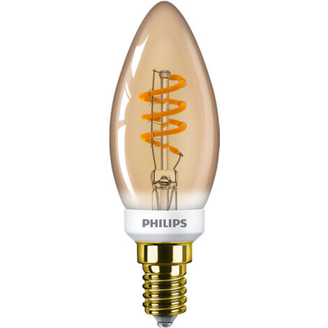 Lampe LED flamme B35 E14 3,5 W 136 lm 2000°K or - Philips