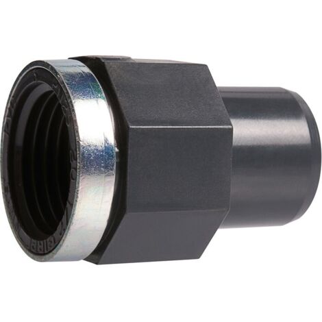 Raccord PVC pression noir droit - F 1' - diamètre 40 mm - Girpi