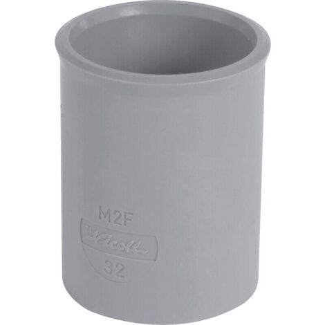 Nicoll – Manchon PVC femelle-femelle 80mm – Raccord d'évacuation pour tubes PVC – Longueur 47mm – Classement feu NF-M1