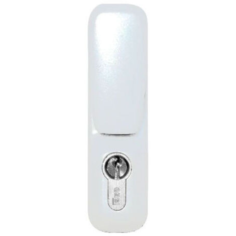 Module extérieur à bouton fixe et demi-cylindre pour antipanique IDEA - ISEO Blanc 9016 (1/3)