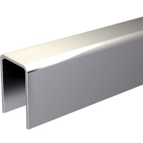 Mantion – Rail de porte coulissante 4000 mm – Acier galvanisé – Profil U 25 x 17 mm – Charge maximale 100 kg – Système coulissant compatible