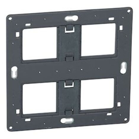 Legrand – Support Batibox 2x2 postes pour fixation à vis – Bi-matière métal et plastique – Installation facile – 80264