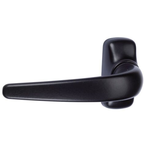 Fapim – Poignée de porte en aluminium noire – Carré 8 mm – Ressort de rappel – Rosace cache-vis pour installation facile