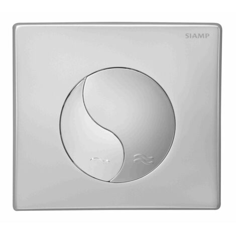 Plaque de commande WC double volume – Finition chromée mat – Compatible réservoirs encastrés SIAMP Verso 350 – Installation rapide