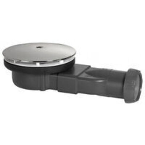 Jacob Delafon – Bonde de douche slim 90mm – Siphoïde extra-plate pour receveurs FLIGHT – Capot ABS chromé – Sortie horizontale – Garde d'eau 25mm